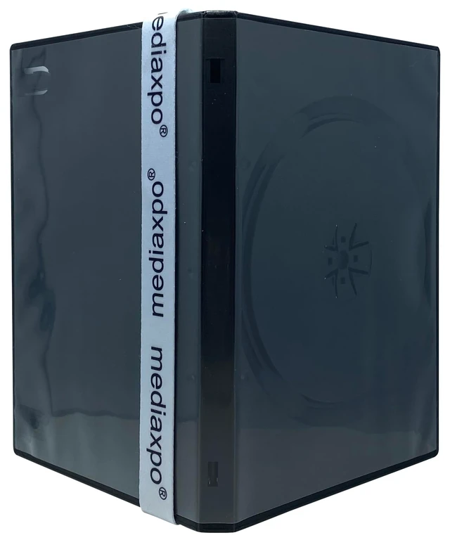 Alt view image 3 of 4 - Mediaxpo 3 Disc DVD Cases with Hinged Flip Tray, Clear Sleeve - Organize and Protect Your DVDs with Triple Overlap Design (Pack of 25)
