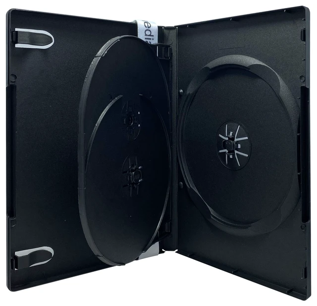 Alt view image 2 of 4 - Mediaxpo 3 Disc DVD Cases with Hinged Flip Tray, Clear Sleeve - Organize and Protect Your DVDs with Triple Overlap Design (Pack of 25)
