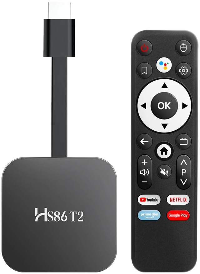 Main image of Android 14.0 TV Stick HS86 T2 4K 2GB RAM 16GB ROM Dual Wi-Fi BT5.4