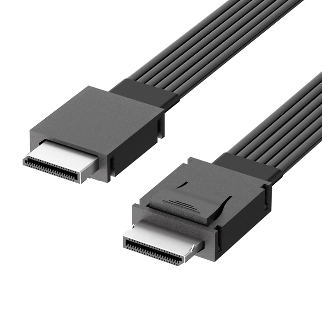 Alt view image 4 of 5 - Oculink SFF-8611 4i Male Cable 64Gbps, PCIe 4.0 x4 16GT/s, SAS 4.0 24Gbps