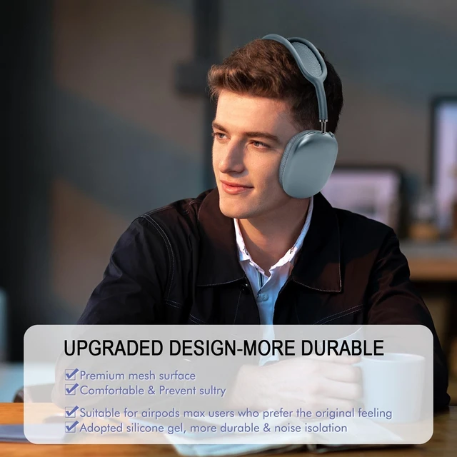 Alt view image 4 of 5 - Upgraded Ear Cushions for Apple AirPods Max, Mesh Ear Pads Replacement