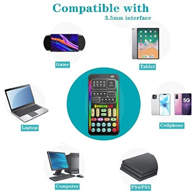 Alt view image 4 of 5 - Voice Changer, Portable Handheld Voice Modulator with 8 Voice Changes, Sound Card for PC Mobile Phone Laptap