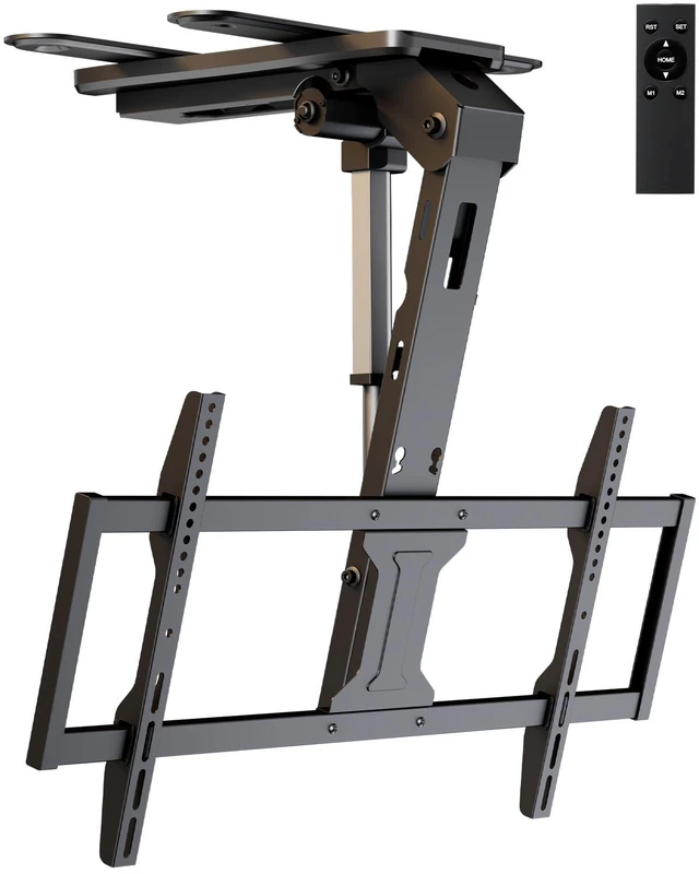 Main image of Motorized Ceiling TV Mount Flip Down with Remote for 37-86 TVs, Black