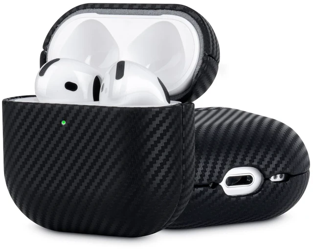 Main image of HanFab Envelop Series - Leather Case for AirPods 5 / AirPods 4 - Black