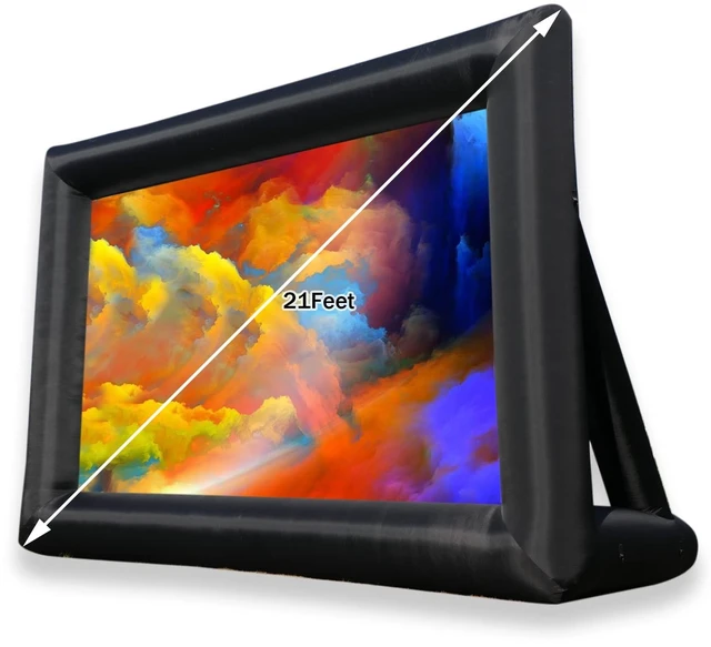 Main image of staelea 21ft Inflatable Projector Movie Screen for Outside and Indoor Theater Projector ScreenSupports Front and Rear ProjectionIncludes a Powerful Fan, Strapping, Repair Kit and Storage Bag