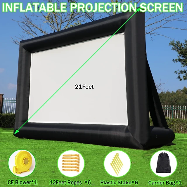 Alt view image 3 of 5 - staelea 21ft Inflatable Projector Movie Screen for Outside and Indoor Theater Projector ScreenSupports Front and Rear ProjectionIncludes a Powerful Fan, Strapping, Repair Kit and Storage Bag