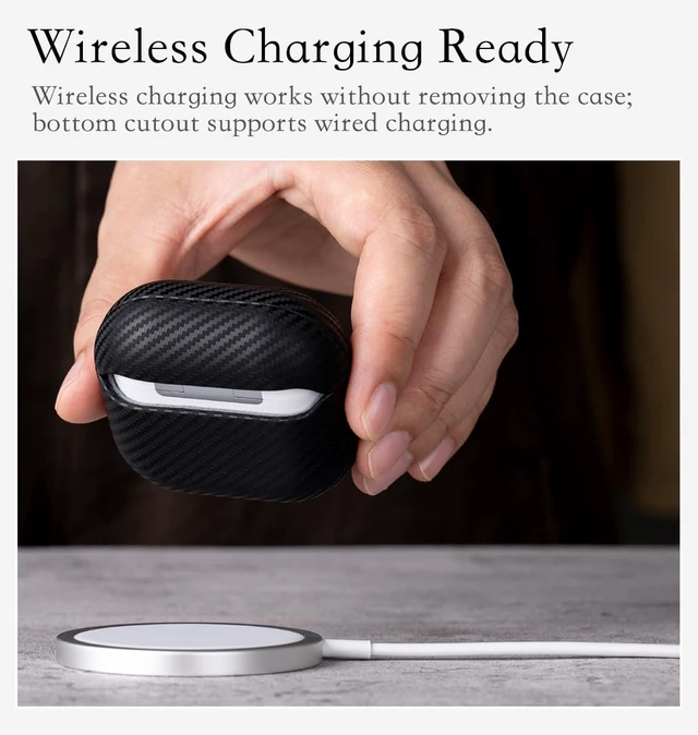 Alt view image 5 of 5 - HanFab Envelop Series - Leather Case for AirPods 5 / AirPods 4 - Black