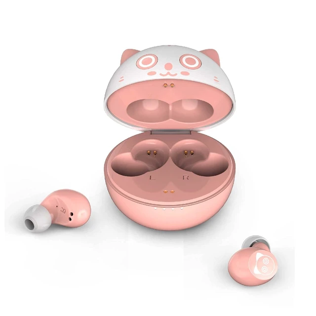 Alt view image 2 of 5 - Jinpei Cute Pink cat Wireless Earphones, Waterproof, Noise Cancelling in-Ear erbuds, TWS Stereo Headphones, Built in mic Headset Premium Sound with deep bass, JE-05B_K71
