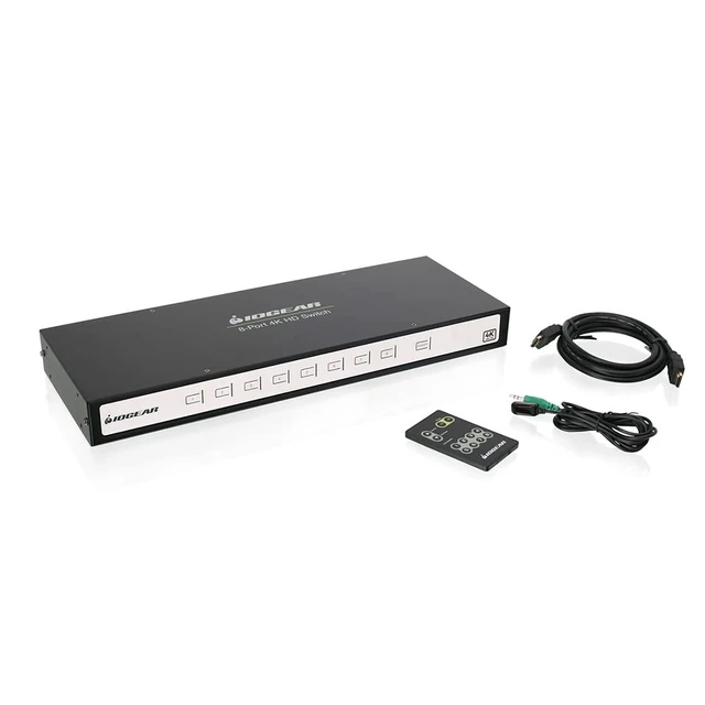 Alt view image 2 of 5 - IOGEAR HDMI 8 Port Switch - 4K @ 60Hz - 8 in x 1 Out - True HD and DTS HD Master Audio - Auto Switch - IR Remote Control - Front Panel LED - GHSW8481