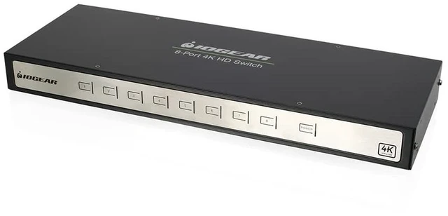 Main image of IOGEAR HDMI 8 Port Switch - 4K @ 60Hz - 8 in x 1 Out - True HD and DTS HD Master Audio - Auto Switch - IR Remote Control - Front Panel LED - GHSW8481