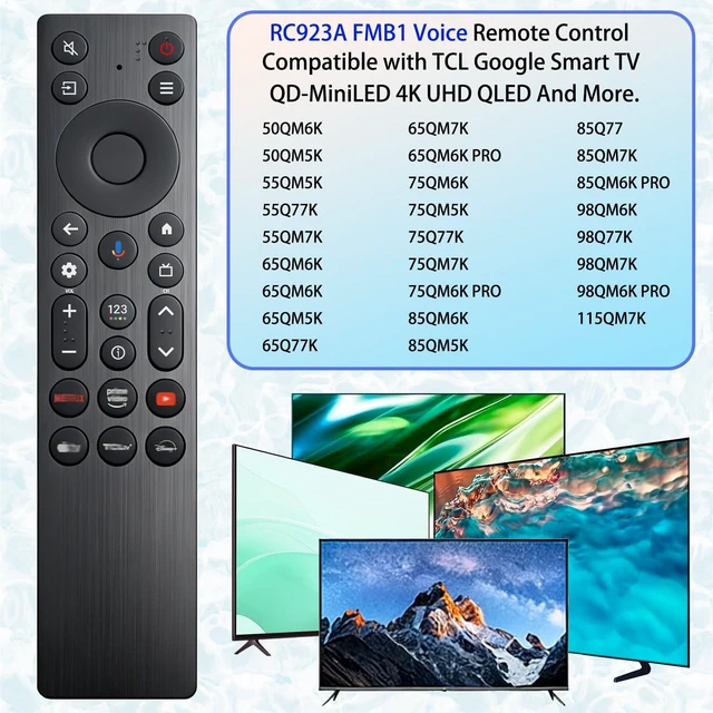 Alt view image 2 of 5 - 2 Pack RC923A FMB1 Remote Replacement Compatible with TCL Google Smart TV's