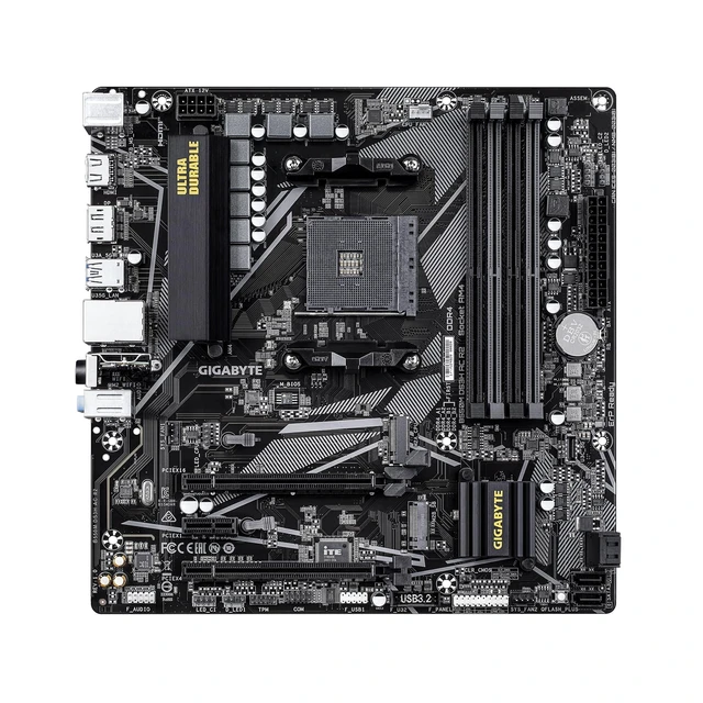 Alt view image 2 of 5 - GIGABYTE B550M DS3H AC R2 AMD AM4 mATX Motherboard, Supports Ryzen 5000/4000/3000 Series Processors, DDR4, 5+3 Power Phase, 2X M.2, PCIe 4.0, WIFI5, GbE LAN, PCIe EZ-Latch, WiFi EZ Plug, RGB