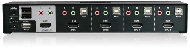 Alt view image 2 of 4 - IOGEAR 4-Port HDMI and DisplayPort KVMP Kit with USB Hub and Audio, w/Full Set of Cables, (GCS1794DPKIT TAA Compliant)
