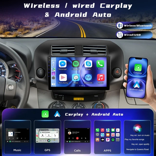 Alt view image 3 of 5 - Volxcereo Car Stereo for Toyota RAV4 2007 2008 2009 2010 2011 2012