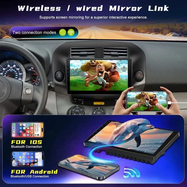 Alt view image 5 of 5 - Volxcereo Car Stereo for Toyota RAV4 2007 2008 2009 2010 2011 2012