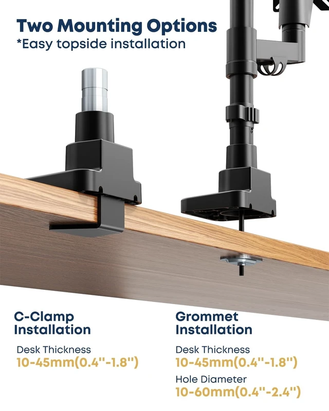 Alt view image 5 of 5 - STANDOPIA Vertical Dual Monitor Mount for 17-49 inch Ultrawide Screens