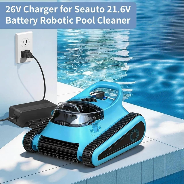 Alt view image 3 of 5 - VOJSALDR 26V Robotic Pool Cleaner Charger Compatible with Seauto Crab CR and Zyerch SAT30 21.6V Battery Robotic Pool Cleaner Charger