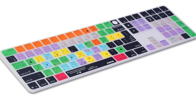Alt view image 3 of 5 - XSKN Ableton Live Shortcut Keyboard Cover for iMac M4 Magic Keyboard with Touch ID and Numeric Keypad A3119