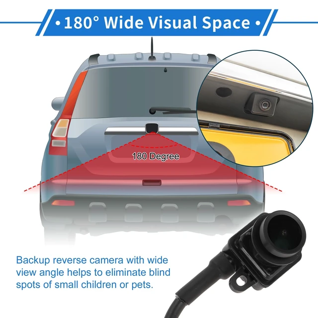 Alt view image 3 of 5 - VekAuto 1 Pcs Rear View Camera for Jeep Grand Cherokee 2011-2013 for Dodge Durango 2011-2013 License Plate Park Assist Camera Backup Reverse Camera