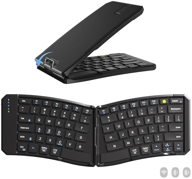 Main image of Yadkbo Ergonomic Foldable Keyboard, 3-Device Dual Mode 2.4G & Bluetooth