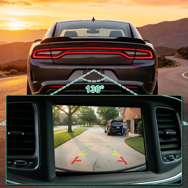 Alt view image 4 of 5 - 04672761AC Rear View Camera Replacement for Dodge Charger 2019-2023, OE Backup Cam Replaces 4672761AB 68354321AA 6QN26DX8AB 6QN26XXXAB by GreenYi
