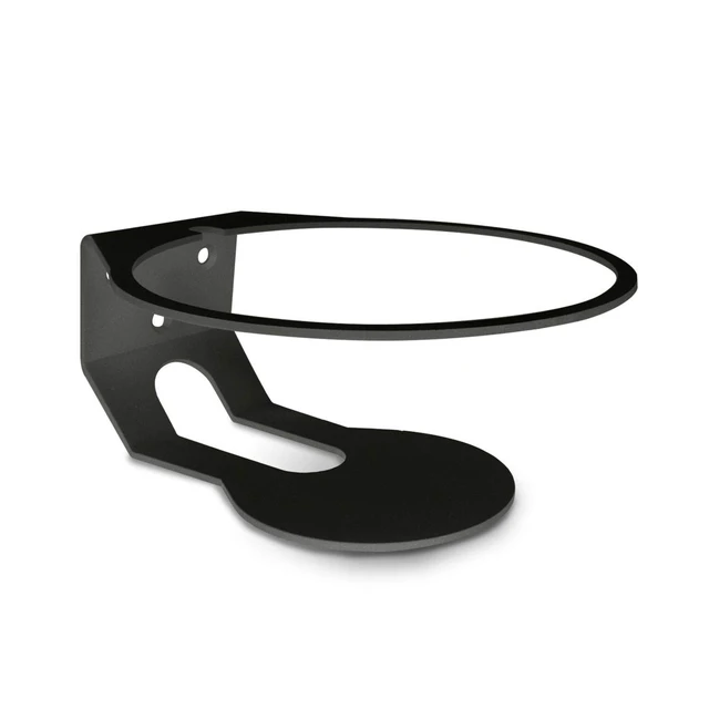 Alt view image 3 of 5 - Black Metal Wall Mount Compatible with Apple HomePod 2nd Gen Speaker Holder