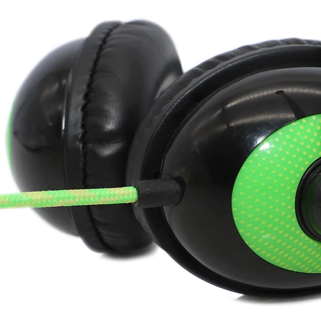 Alt view image 4 of 5 - Avid Education AE-36-GR Stereo Classroom Computer Headset with Boom Microphone, Single TRRS Plug, Green
