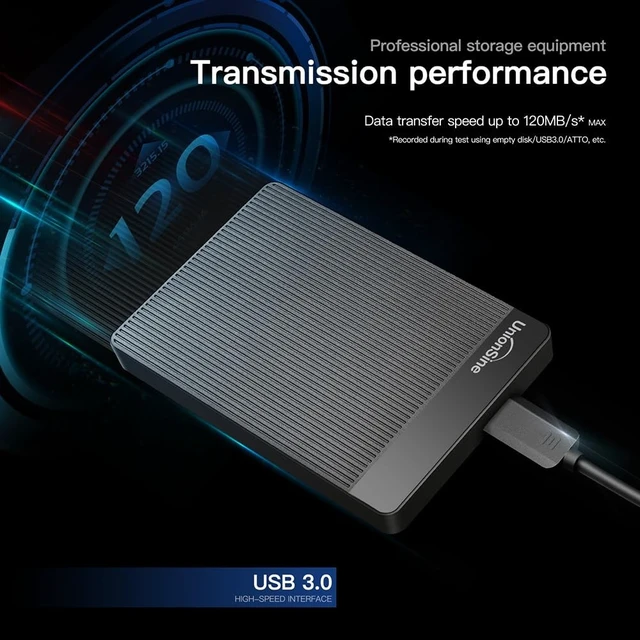 Alt view image 3 of 5 - UnionSine 4TB Ultra Slim Portable External Hard Drive HDD-USB 3.0