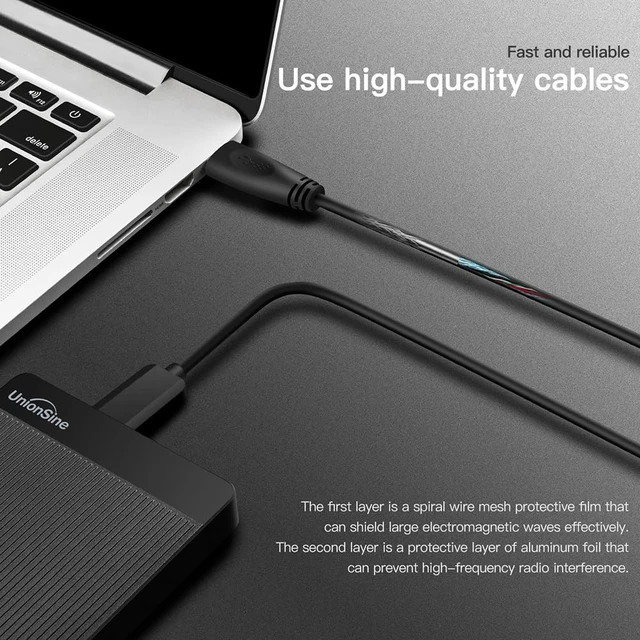 Alt view image 5 of 5 - UnionSine 4TB Ultra Slim Portable External Hard Drive HDD-USB 3.0