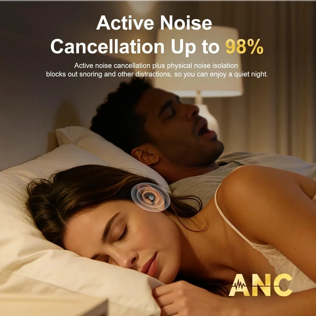 Alt view image 3 of 5 - sunvito Sleep Earbuds Bluetooth 6.2, ANC Noise Cancelling Earbuds