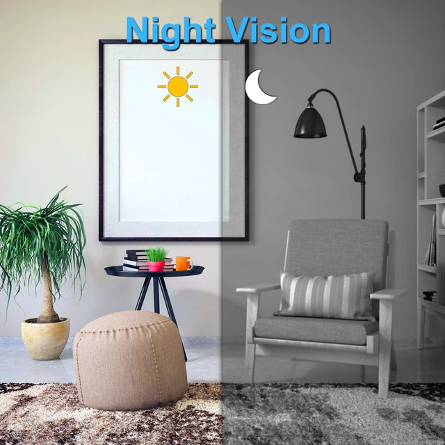 Alt view image 5 of 5 - XISRU 64GB Home Security Camera, 1080P Surveillance Camera, Indoor Camera with 10000mAh Battery, Night Vision, Motion Detection
