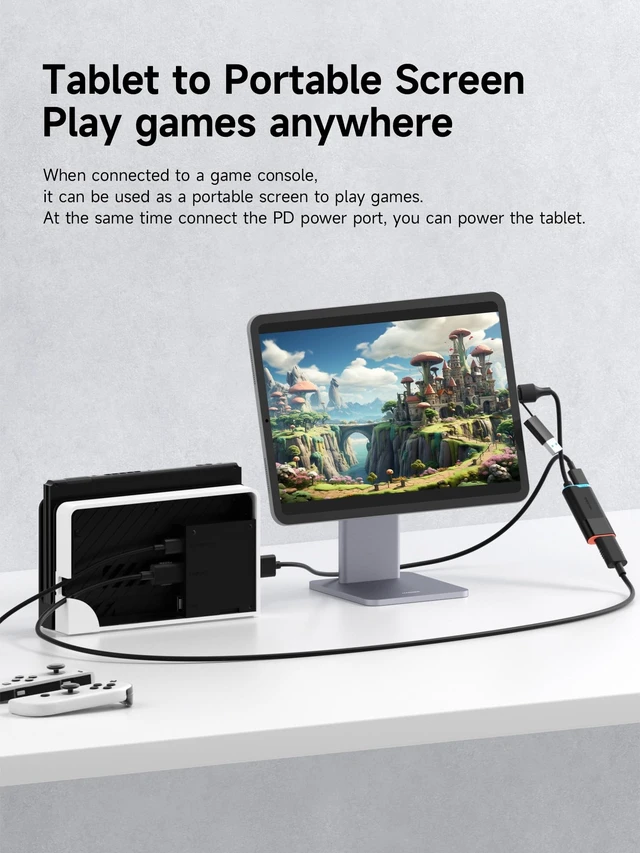 Alt view image 2 of 5 - Hagibis 4K@60Hz Video Capture Card with 100W PD, HDMI to USB A/USB C Capture Cable 1080P@240fps RGB24 NV12 YUY2 MJPEG MS2130S for Quest 3 2 Pro VR Switch2 PS4/5 Live Broadcast, Gaming, Streaming