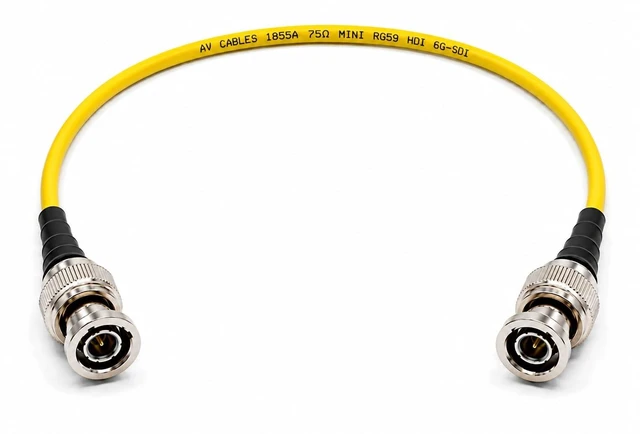 Main image of AV-Cables 6G HD-SDI BNC to BNC Cable, 1855A, 6ft, Yellow
