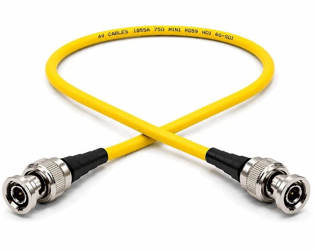 Alt view image 2 of 5 - AV-Cables 6G HD-SDI BNC to BNC Cable, 1855A, 6ft, Yellow
