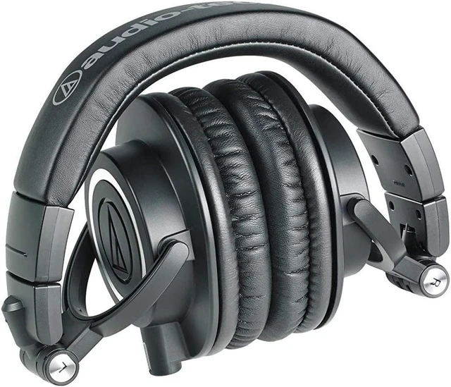 Alt view image 3 of 5 - Audio-Technica ATH-M50X Bundle, Headphones, 25ft Extension Cable, Black