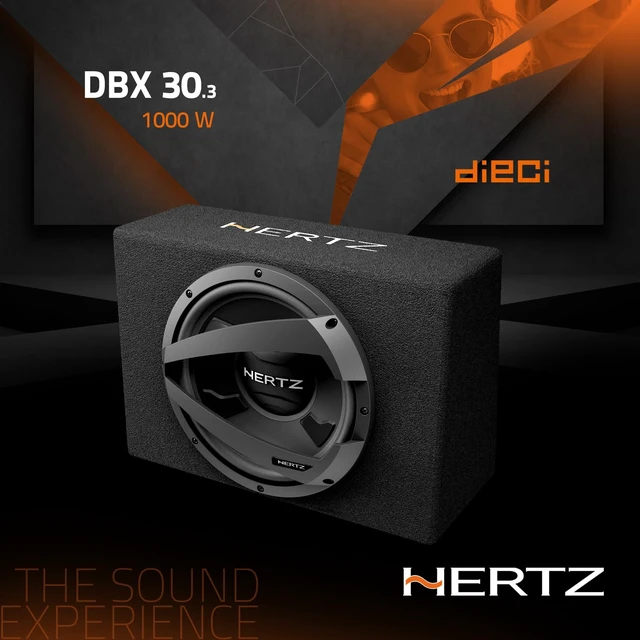 Alt view image 3 of 5 - HERTZ Dieci Series DBX-303 12" (300mm) 4-Ohm Sub Enclosure, 250 wRMS
