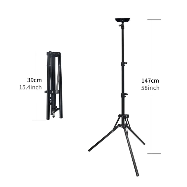 Alt view image 2 of 2 - YZ Professional Adjustable Length Small/Large Tripod Stand for Scoreboards & Timers