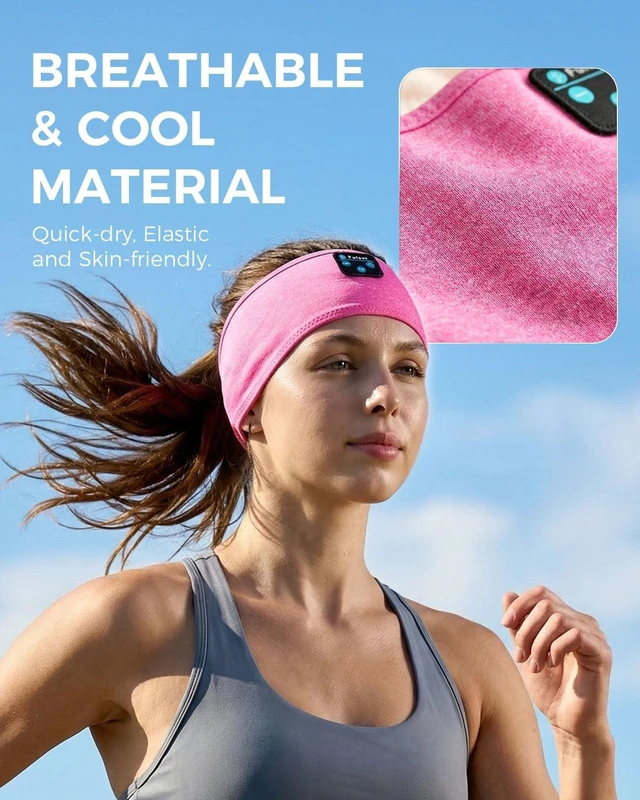 Alt view image 3 of 5 - Sleep Headphones Headband, Bluetooth 5.4 Headband Headphones for Sleeping