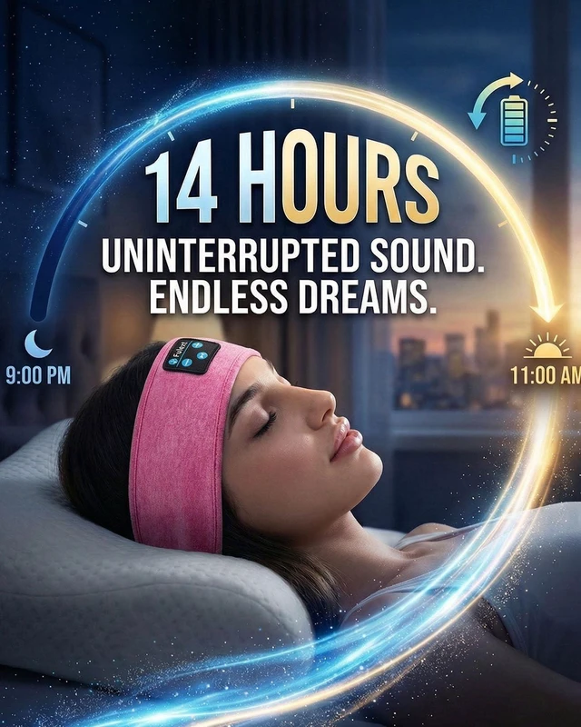 Alt view image 4 of 5 - Sleep Headphones Headband, Bluetooth 5.4 Headband Headphones for Sleeping