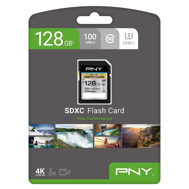 Alt view image 5 of 5 - PNY 128GB Elite Performance Class 10 U3 SDXC Flash Memory Card - 95MB/s, Class 10, U3, 4K UHD, Full HD, UHS-I, Full Size SD