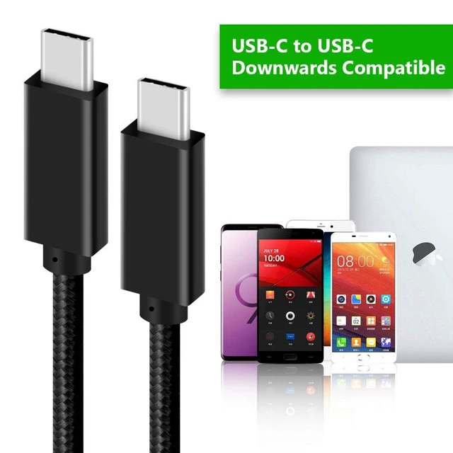 Alt view image 4 of 5 - Juiced Systems PowerUp 10 Gbps USB-C to USB-C Data Transfer Cable - Black 6.5ft ^^ 2 Meters ^^ USB-C 3.2 Gen 2