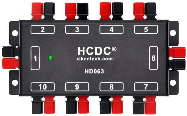 Main image of HCDC HD063 10 Position DC Power Distribution Block Module for 15/30/45A Connectors