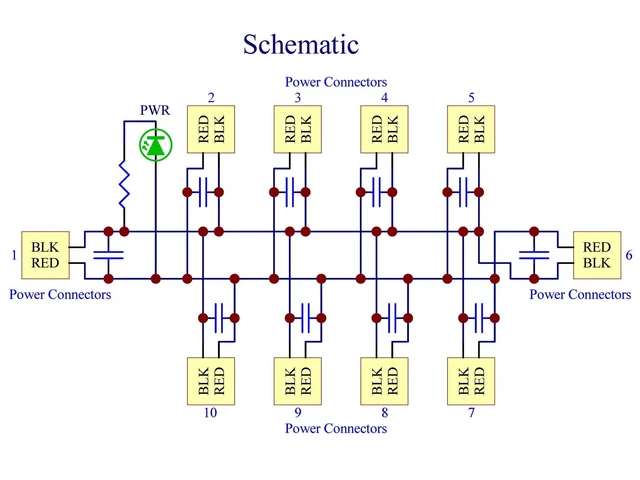 Alt view image 4 of 5 - HCDC HD063 10 Position DC Power Distribution Block Module for 15/30/45A Connectors