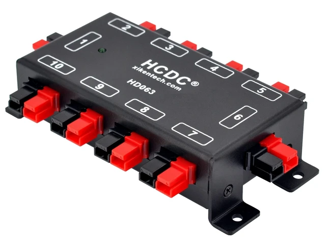 Alt view image 3 of 5 - HCDC HD063 10 Position DC Power Distribution Block Module for 15/30/45A Connectors