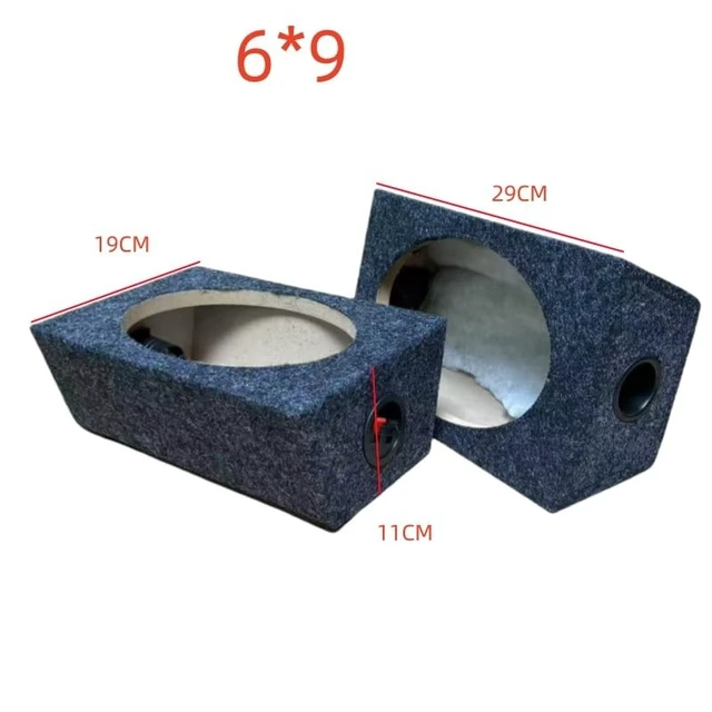 Alt view image 4 of 5 - 6x9 Inch Curved Speaker Case for Car DIY Sound Grey Carpet Cover 2 Pack (Gray)