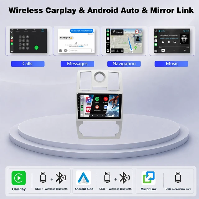 Alt view image 4 of 5 - Upgrcaru 4Core+64G Android Car Radio for Chrysler 300C 2004-2011 Carplay