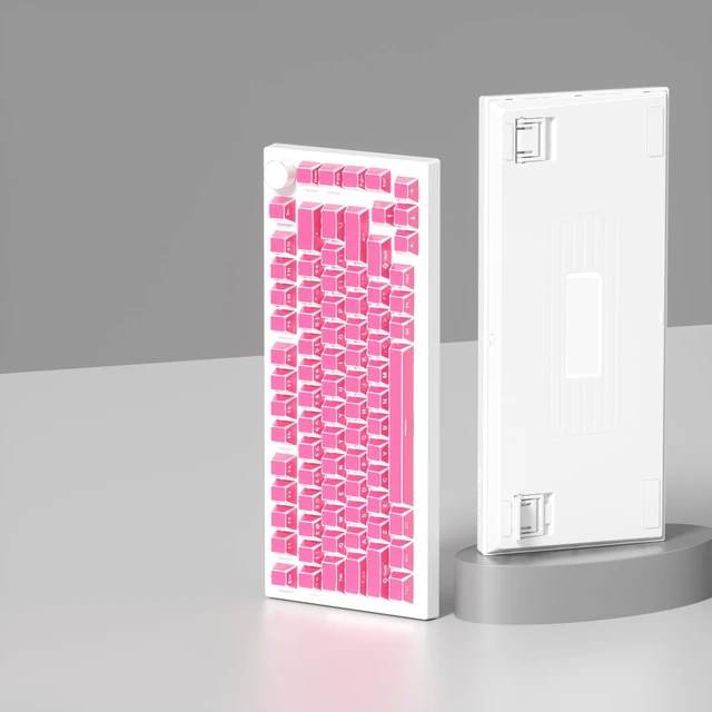 Alt view image 5 of 5 - Ussixchare Red PBT Shine Through Keycaps, Side Printed Translucent Keycaps, Double Shot Cherry Profile for MX Switches Mechanical Keyboard
