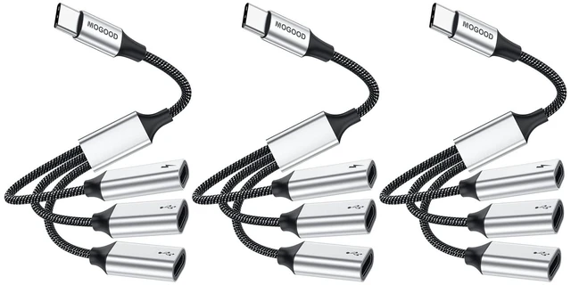 Main image of MOGOOD USB C Splitter 1 in 2 Out with 60W Power Delivery Cable