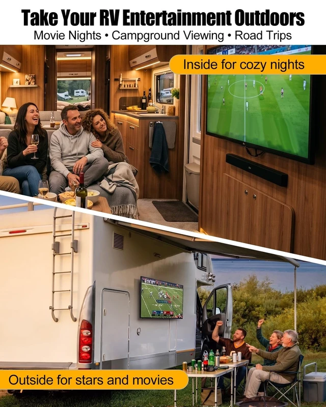 Alt view image 5 of 5 - Metal RV TV Mount, Compatible with VESA 80x80 & 100x100mm TV Bracket