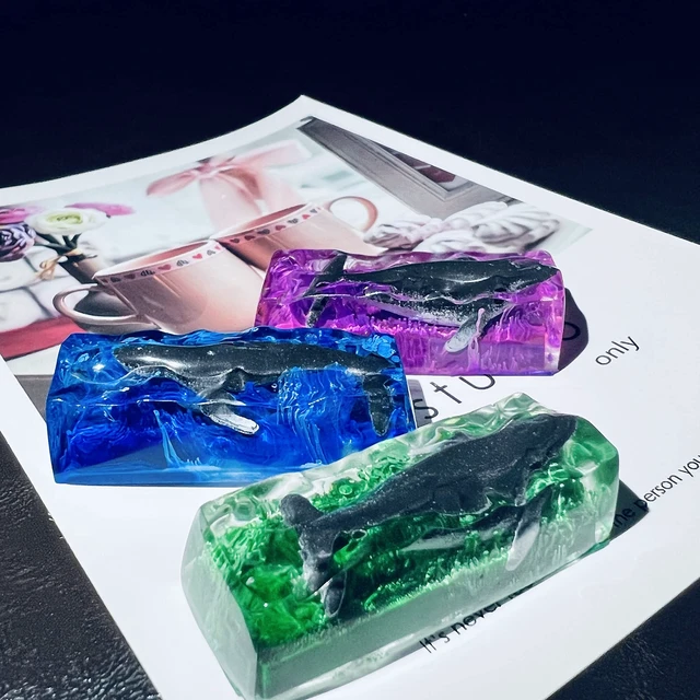 Alt view image 4 of 5 - LINWIN Blue Whale Keycap, Custom Enter/Shift Keycap for MX Mechanical Keyboard